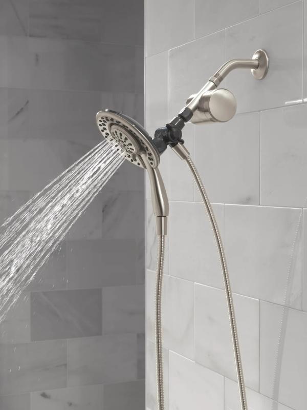 DELTA Clarifi Shower Filter Attachment with 4-Setting In2ition — Spotshield Brushed Nickel