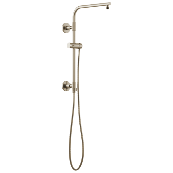 BRIZO Essential Shower 18" Linear Round Shower Column — Brushed Nickel