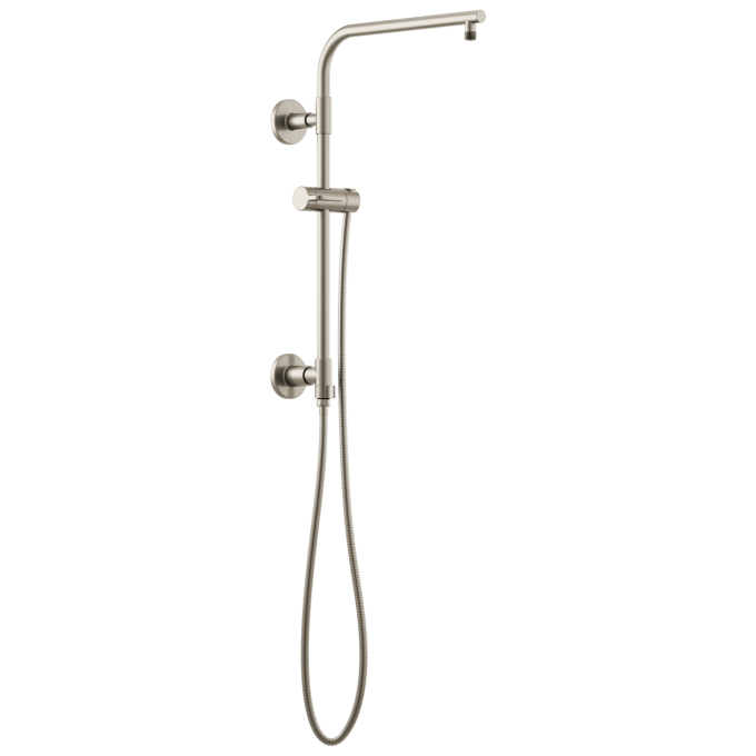 BRIZO Essential Shower 18" Linear Round Shower Column — Luxe Nickel