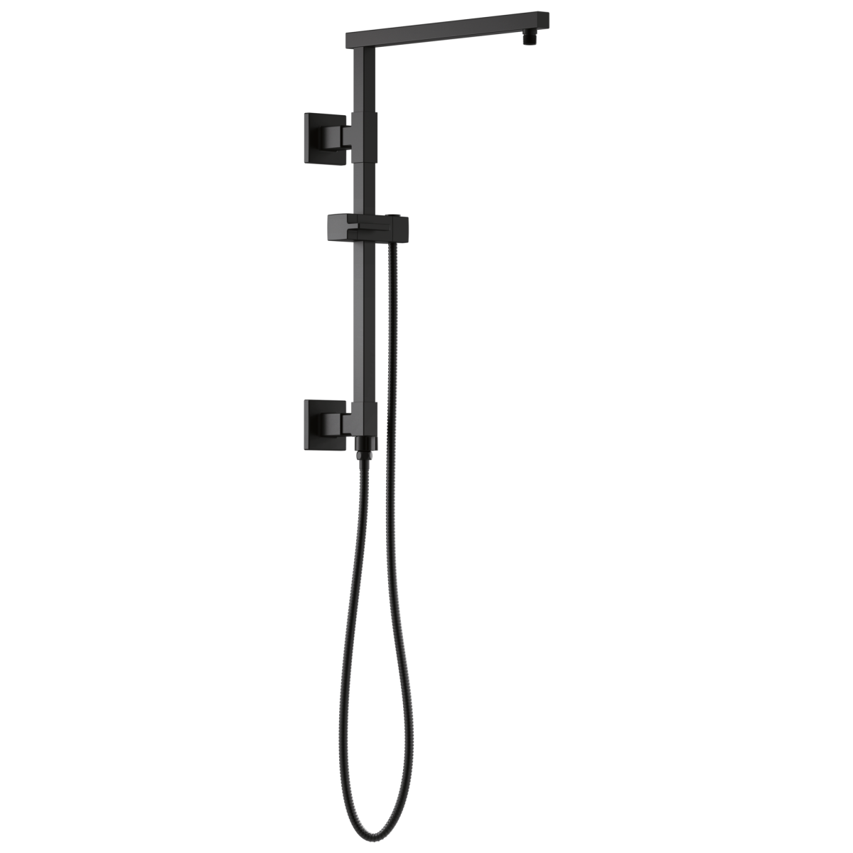 BRIZO Essential Shower 18" Linear Square Shower Column — Matte Black