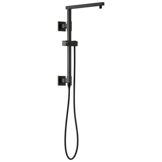 BRIZO Essential Shower 18" Linear Square Shower Column — Matte Black