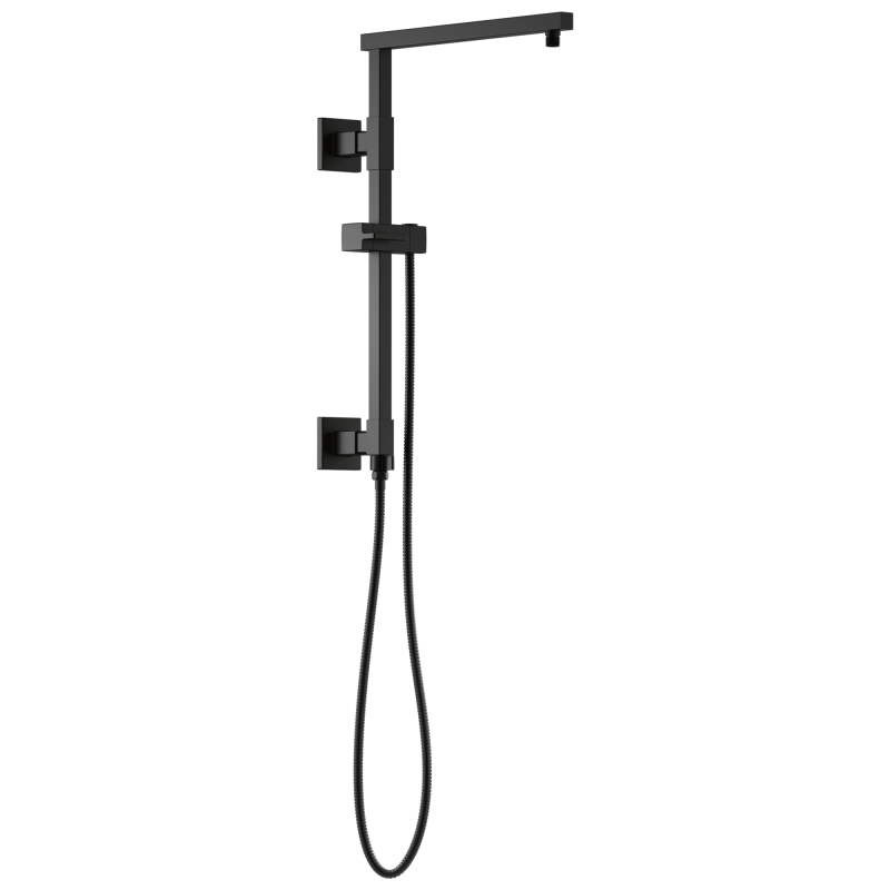BRIZO Essential Shower 18" Linear Square Shower Column — Matte Black