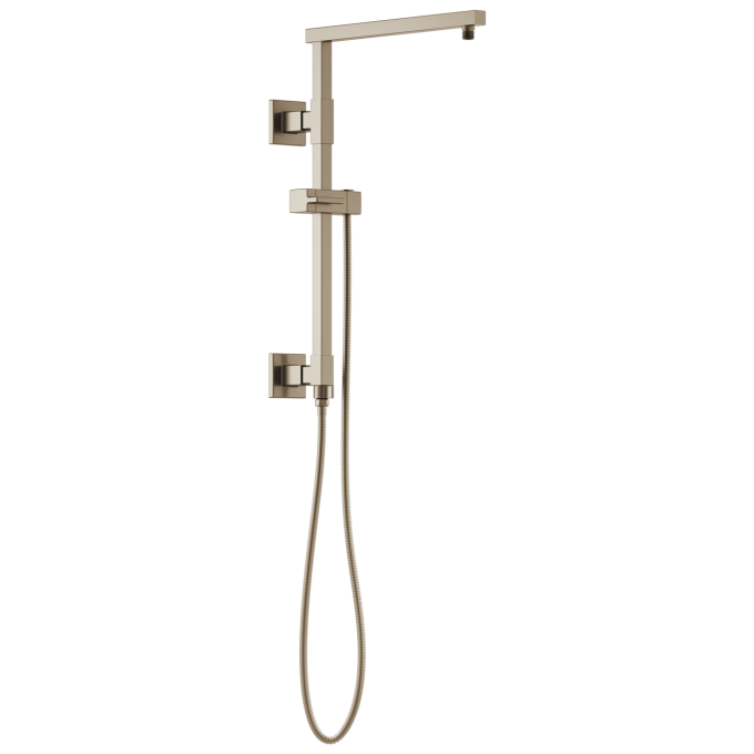 BRIZO Essential Shower 18" Linear Square Shower Column — Brushed Nickel