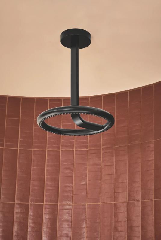 BRIZO Roccesco 12" Single-Function Halo Raincan Shower Head - 1.75 GPM — Matte Black