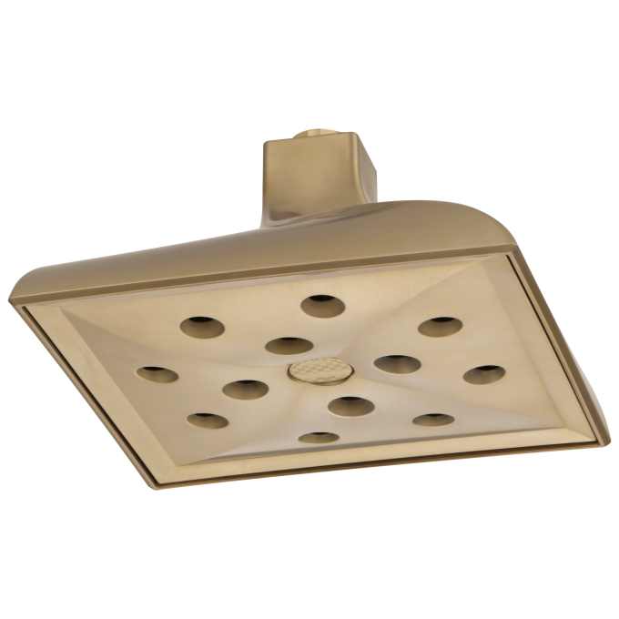BRIZO Virage Ceiling Mount Showerhead with H2OKinetic Technology — Luxe Gold