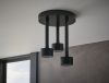 BRIZO Essential Shower Linear Round Single-Function H2Okinetic Pendant Raincan Shower Head — Matte Black