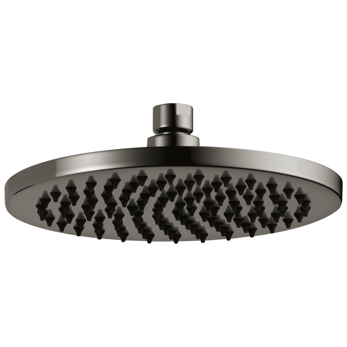 BRIZO Allaria 8" Linear Round Single-Function Raincan Shower Head - 1.75 GPM — Brilliance Black Onyx