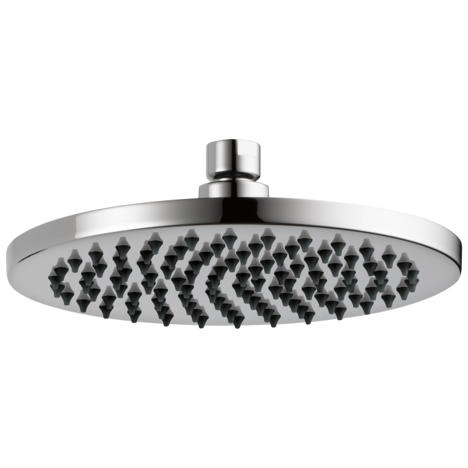 BRIZO Essential Shower 8" Linear Round Single-Function Raincan Shower Head - 2.5 GPM — Chrome