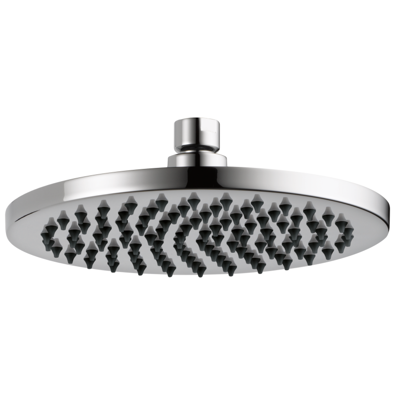 BRIZO Essential Shower 8" Linear Round Single-Function Raincan Shower Head - 1.75 GPM — Chrome