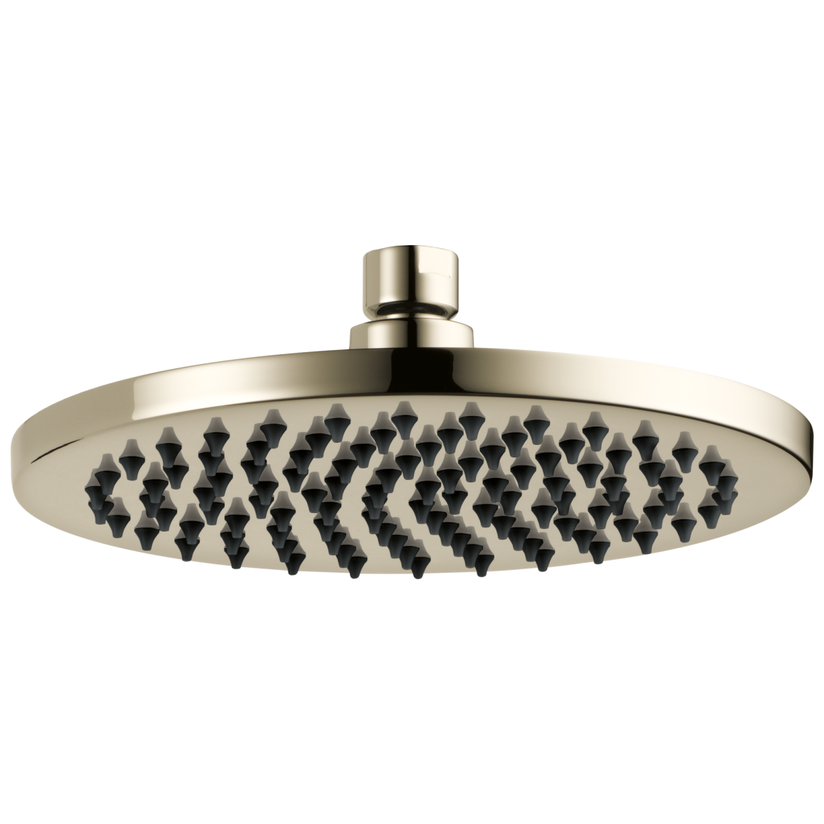 BRIZO Essential Shower 8" Linear Round Single-Function Raincan Shower Head - 2.5 GPM — Polished Nickel