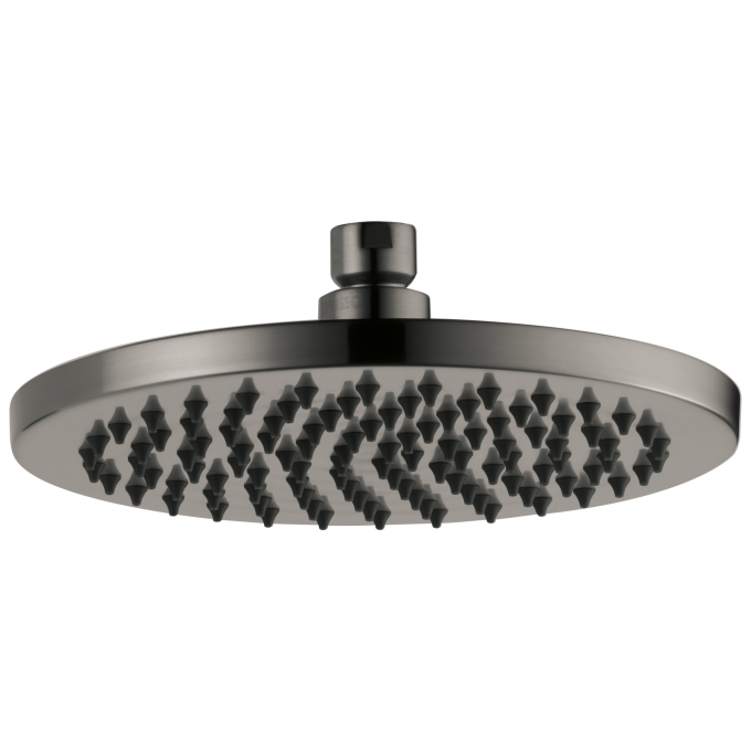 BRIZO Essential Shower 8" Linear Round Single-Function Raincan Shower Head - 1.75 GPM — Luxe Steel