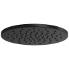 BRIZO Essential Shower 12" Linear Round Single-Function Raincan Shower Head - 1.75 GPM — Matte Black