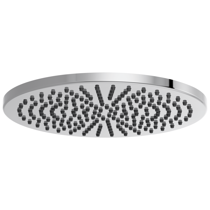 BRIZO Essential Shower 12" Linear Round Single-Function Raincan Shower Head - 2.5 GPM — Chrome