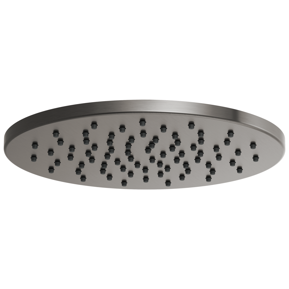 BRIZO Essential Shower 12" Linear Round Single-Function Raincan Shower Head - 1.75 GPM — Luxe Steel