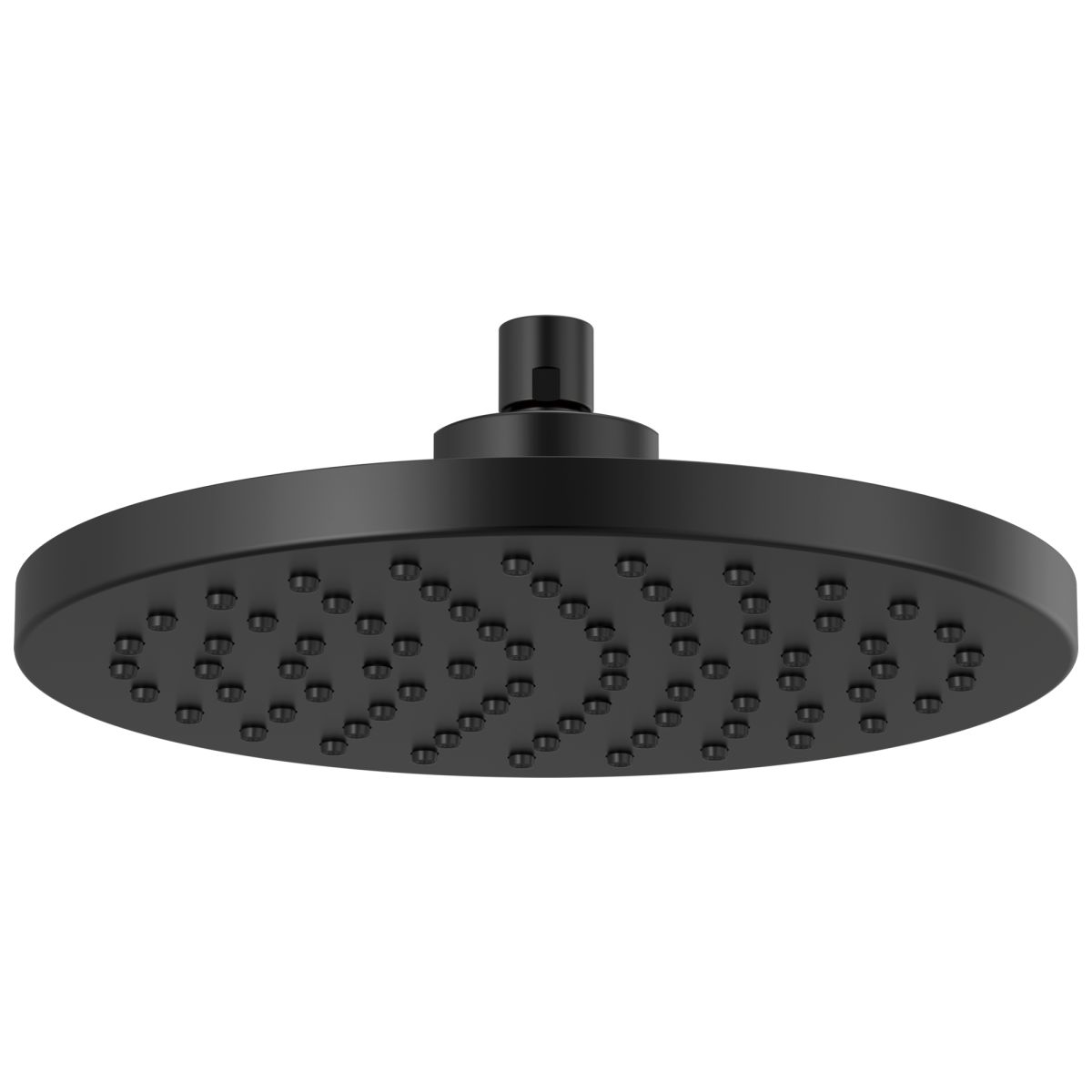 BRIZO Essential Shower 10" Linear Round Single-Function Raincan Shower Head - 2.5 GPM — Matte Black
