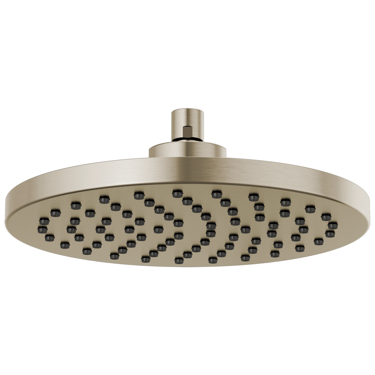 BRIZO Essential Shower 10" Linear Round Single-Function Raincan Shower Head - 1.75 GPM — Brushed Nickel