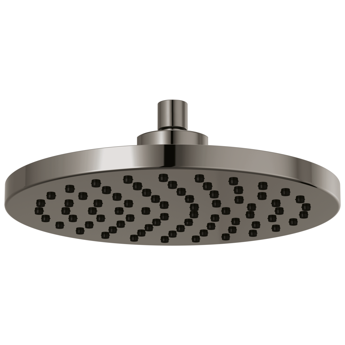 BRIZO Essential Shower 10" Linear Round Single-Function Raincan Showerhead — Brilliance Black Onyx