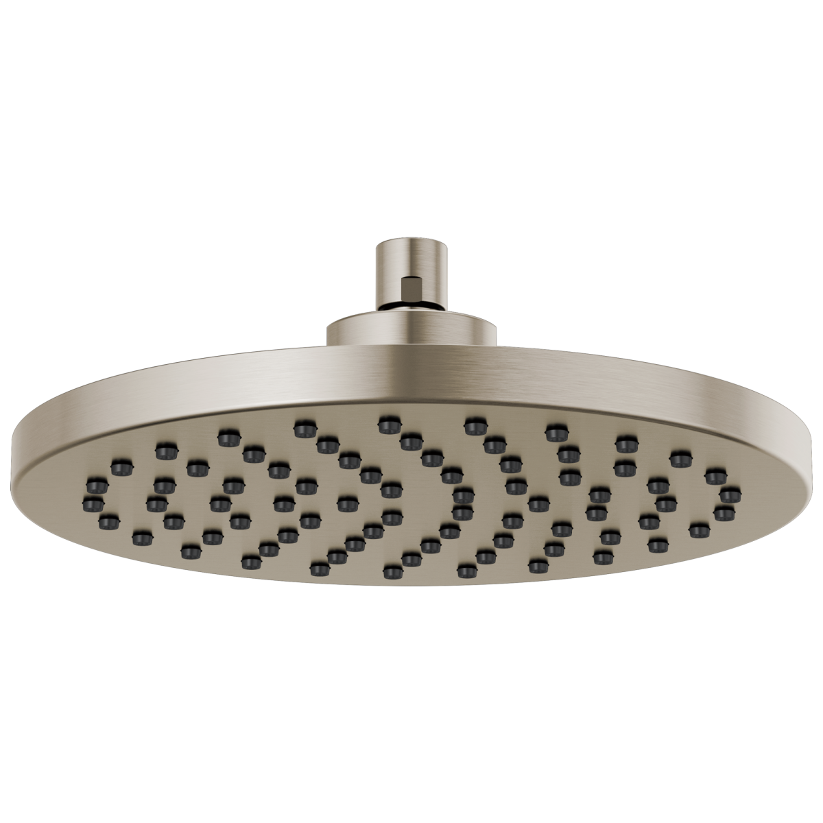 BRIZO Essential Shower 10" Linear Round Single-Function Raincan Shower Head - 2.5 GPM — Luxe Nickel