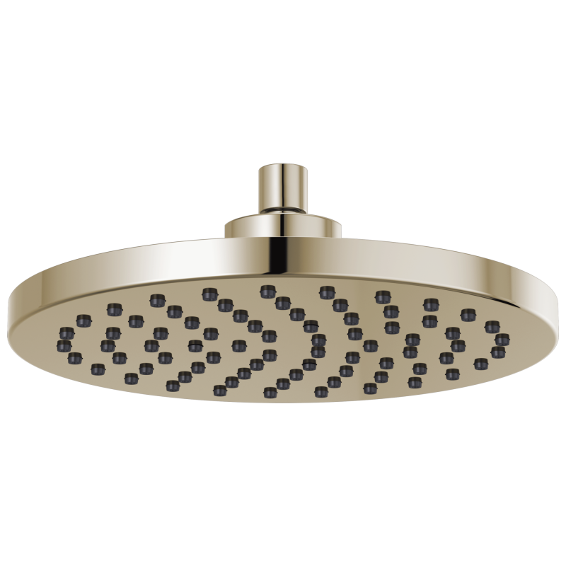 BRIZO Essential Shower 10" Linear Round Single-Function Raincan Shower Head - 2.5 GPM — Polished Nickel