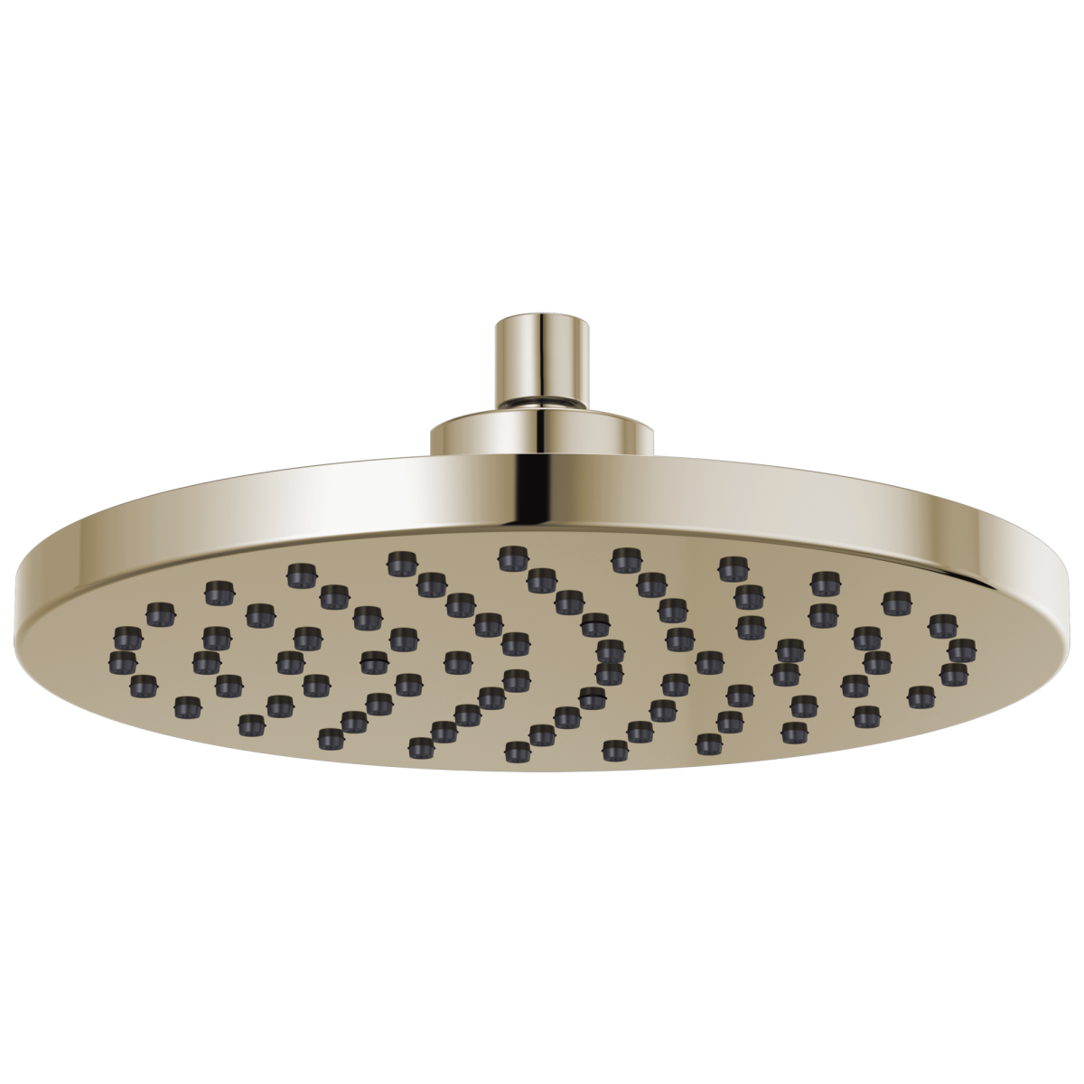 BRIZO Essential Shower 10" Linear Round Single-Function Raincan Shower Head - 1.75 GPM — Polished Nickel