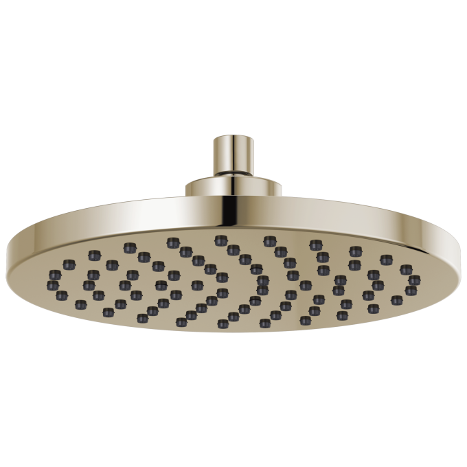 BRIZO Essential Shower 10" Linear Round Single-Function Raincan Shower Head - 2.5 GPM — Polished Nickel