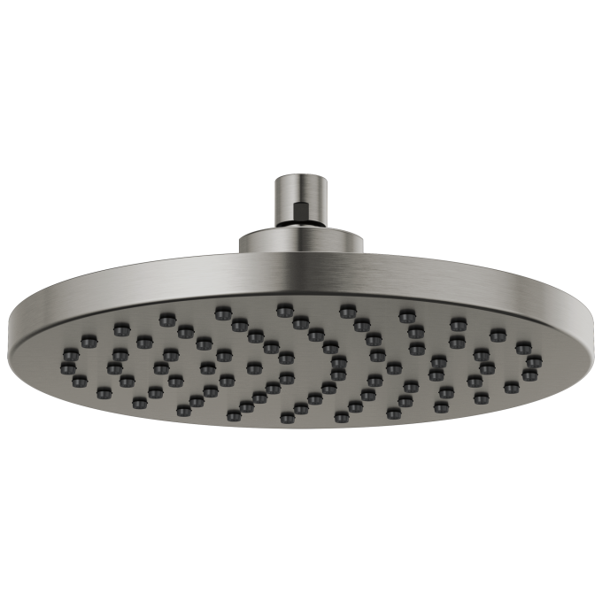 BRIZO Essential Shower 10" Linear Round Single-Function Raincan Shower Head - 2.5 GPM — Luxe Steel
