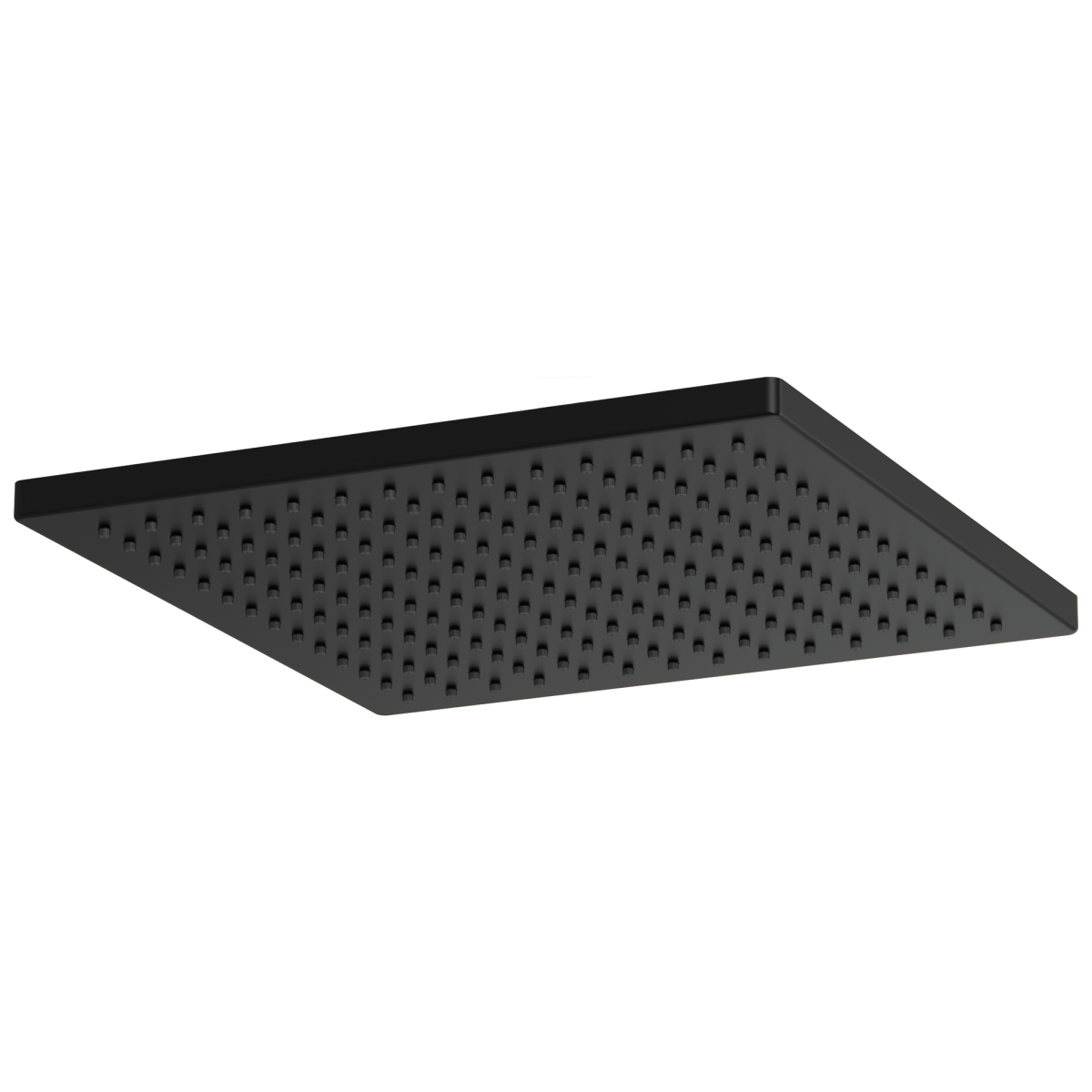BRIZO Essential Shower 12" Linear Square Single-Function Raincan Shower Head - 2.5 GPM — Matte Black