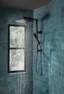 BRIZO Essential Shower 12" Linear Square Single-Function Raincan Shower Head - 1.75 GPM — Matte Black