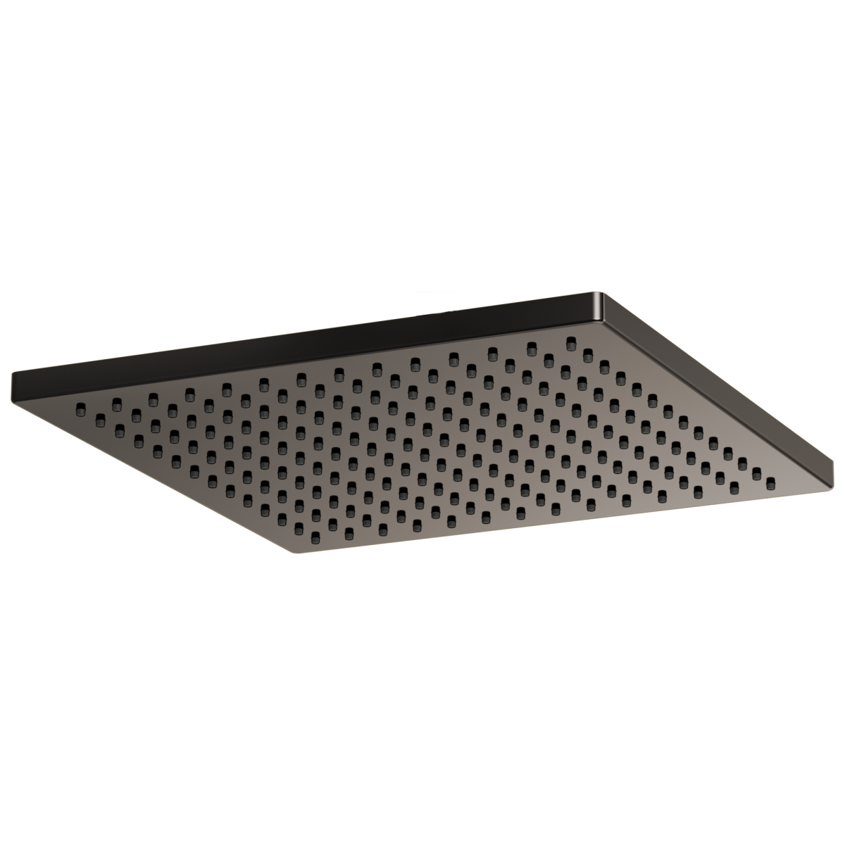 BRIZO Other 12" Linear Square Single-Function Raincan Shower Head - 2.5 GPM — Brilliance Black Onyx