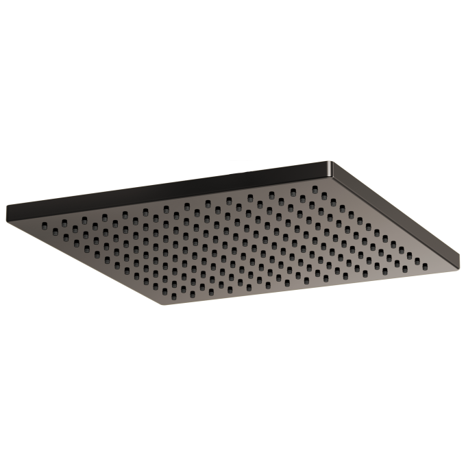 BRIZO Other 12" Linear Square Single-Function Raincan Shower Head - 2.5 GPM — Brilliance Black Onyx