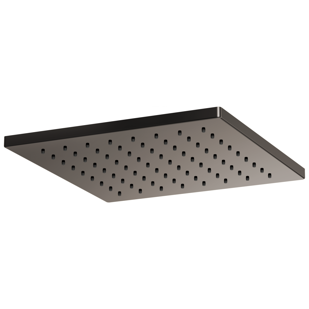 BRIZO Other 12" Linear Square Single-Function Raincan Shower Head - 1.75 GPM — Brilliance Black Onyx