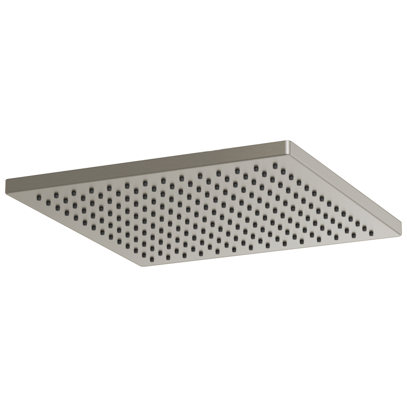 BRIZO Essential Shower 12" Linear Square Single-Function Raincan Shower Head - 2.5 GPM — Luxe Nickel