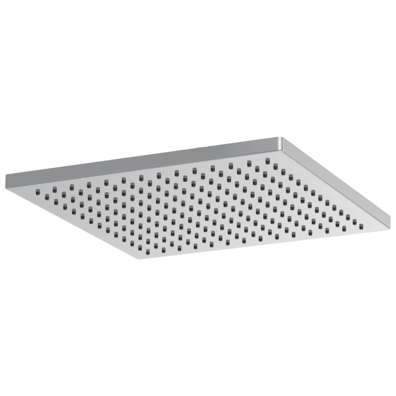 BRIZO Essential Shower 12" Linear Square Single-Function Raincan Shower Head - 2.5 GPM — Chrome