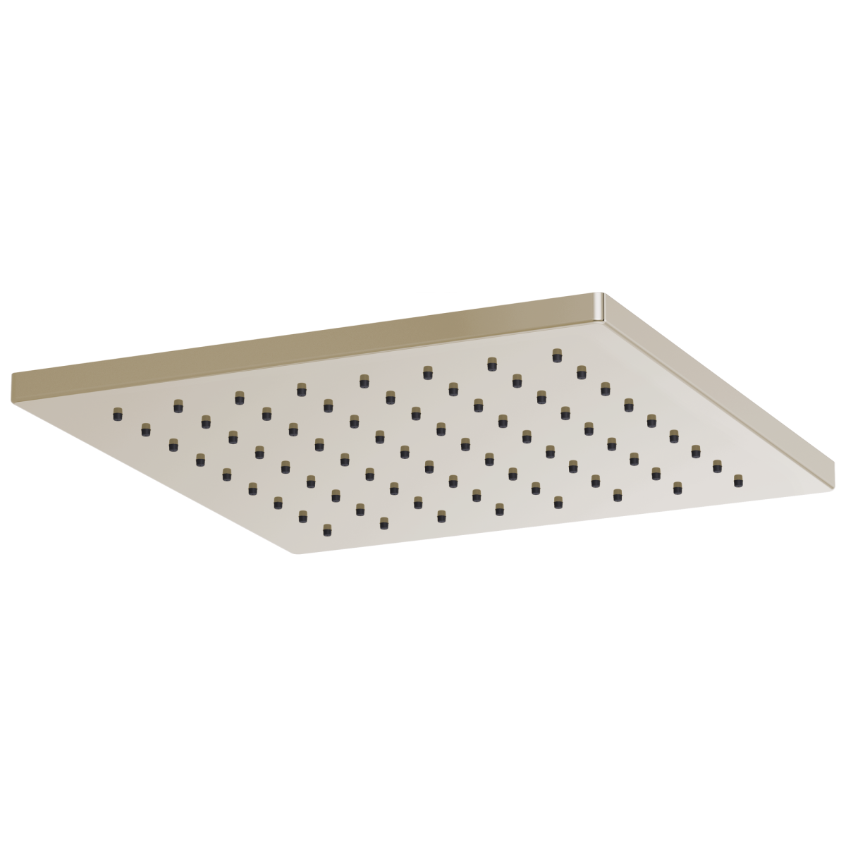 BRIZO Essential Shower 12" Linear Square Single-Function Raincan Shower Head - 1.75 GPM — Polished Nickel