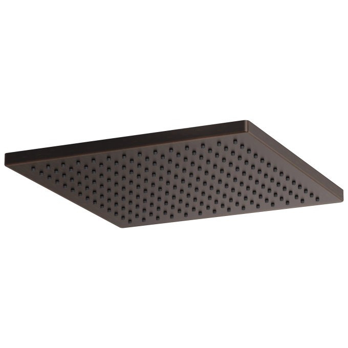 BRIZO Essential Shower 12" Linear Square Single-Function Raincan Shower Head - 2.5 GPM — Venetian Bronze
