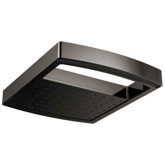 BRIZO Kintsu 14" Dual Waterway Multi-Function Raincan Shower Head - 1.75 GPM — Brilliance Black Onyx