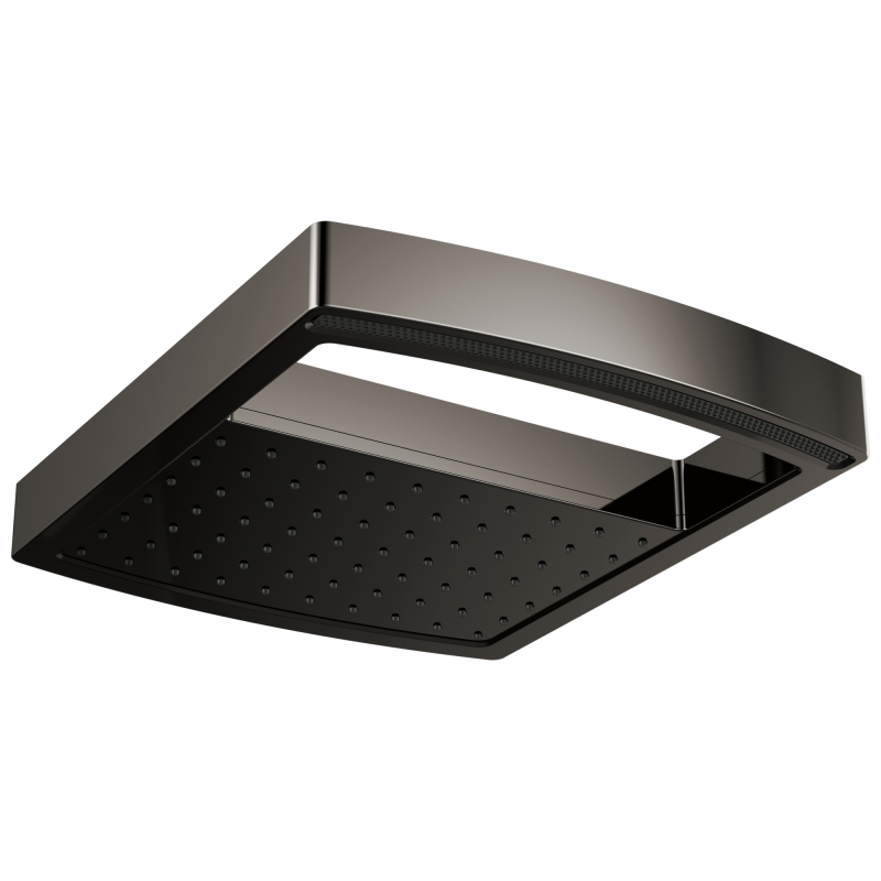 BRIZO Kintsu 14" Dual Waterway Multi-Function Raincan Shower Head - 1.75 GPM — Brilliance Black Onyx