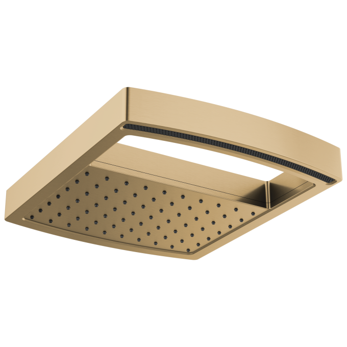 BRIZO Kintsu 14" Dual Waterway Multi-Function Raincan Shower Head - 2.5 GPM — Luxe Gold