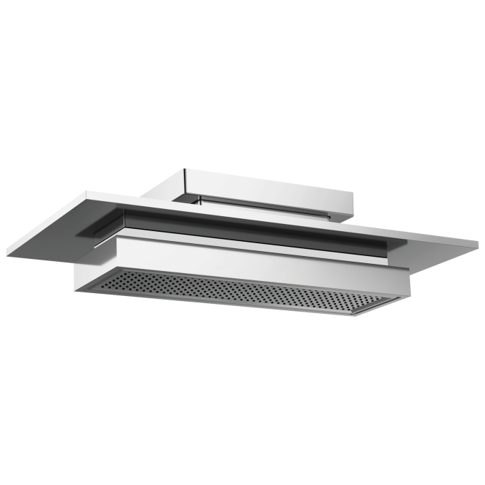BRIZO Frank Lloyd Wright 21” Single-Function Raincan Shower Head with Integrated Lighting - 1.75 GPM — Chrome
