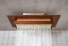 BRIZO Frank Lloyd Wright 21” Single-Function Raincan Shower Head with Integrated Lighting - 1.75 GPM — Polished Nickel Wood