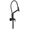 BRIZO Essential Shower 10 7/16" Linear Round Slide Bar Shower Arm And Flange — Matte Black