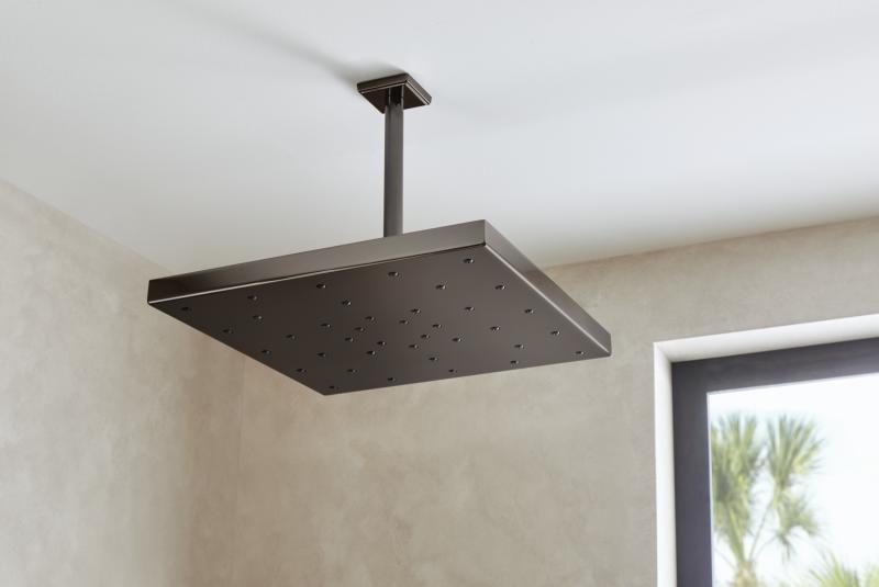 BRIZO Allaria 10" Ceiling Mount Shower Arm And Flange — Brilliance Black Onyx