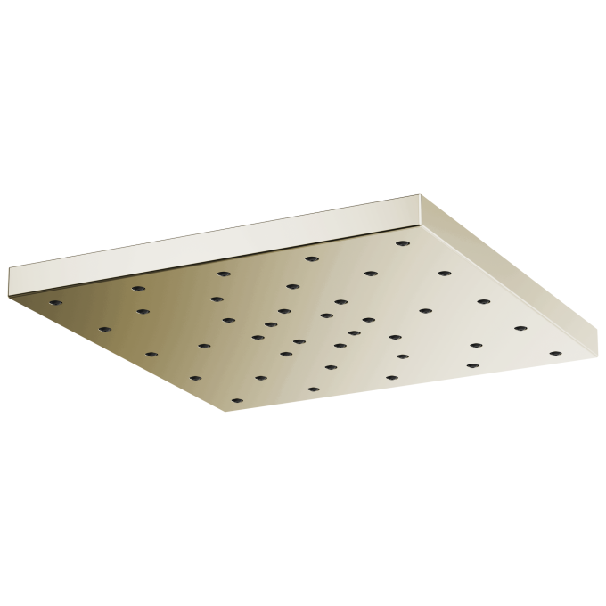 BRIZO Essential Shower 14” Linear Square H2OKINETIC Single-Function Raincan Shower Head 2.5 GPM — Polished Nickel