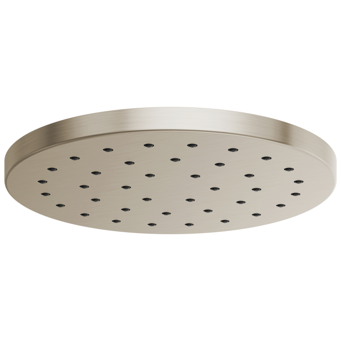 BRIZO Essential Shower 14” Linear Round H2OKINETIC Single-Function Raincan Shower Head 2.5 GPM — Brushed Nickel
