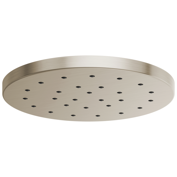 BRIZO Essential Shower 14” Linear Round H2OKINETIC Single-Function Raincan Shower Head — Brushed Nickel