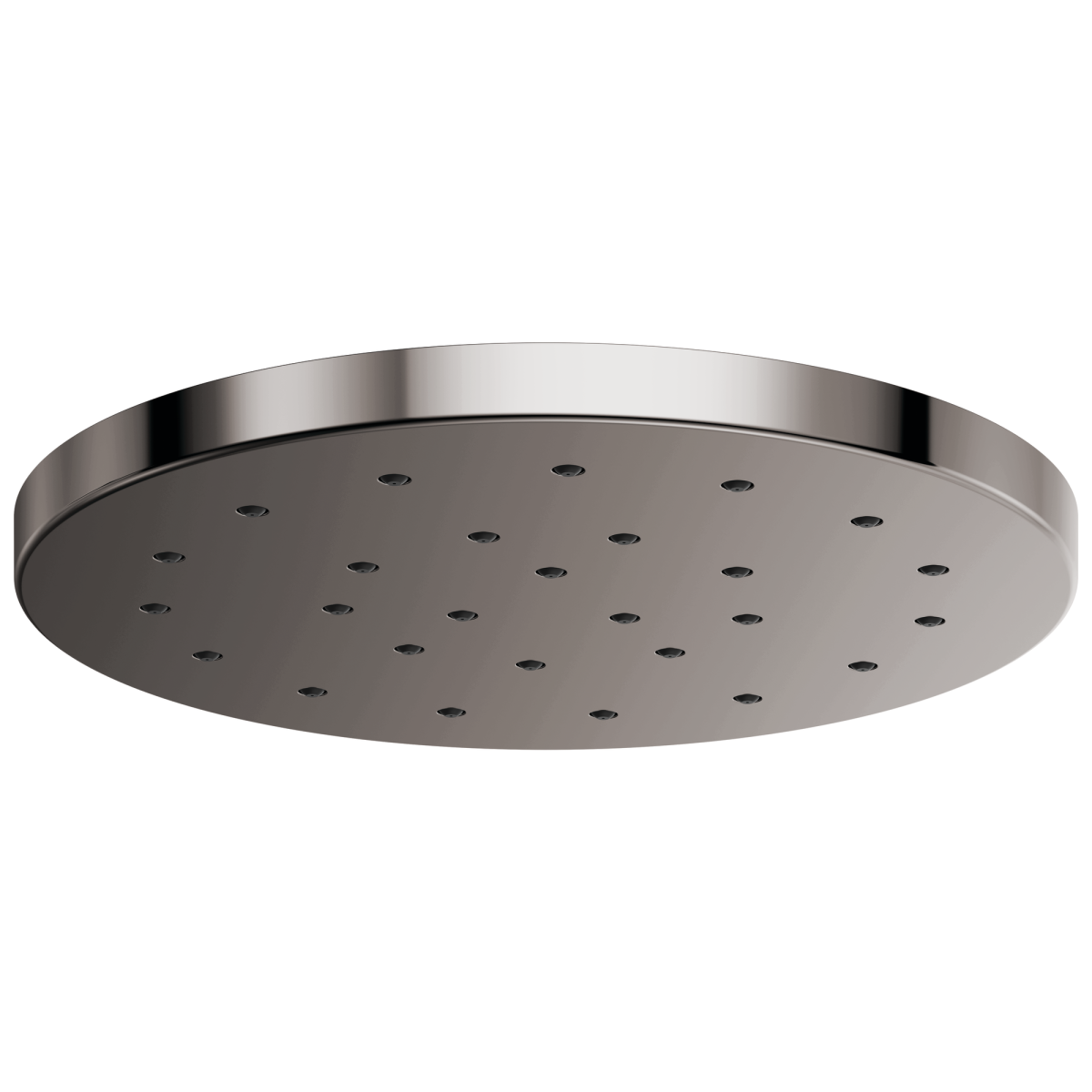 BRIZO Essential Shower 14” Linear Round H2OKINETIC Single-Function Raincan Shower Head — Brilliance Black Onyx