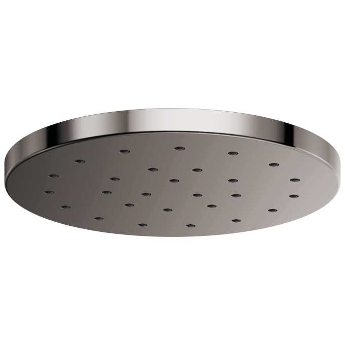 BRIZO Essential Shower 14” Linear Round H2OKINETIC Single-Function Raincan Shower Head — Brilliance Black Onyx