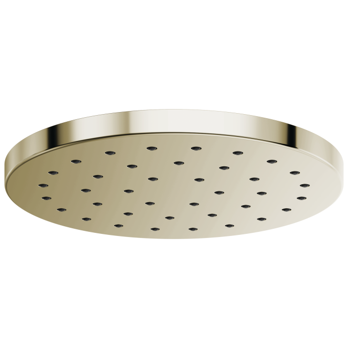 BRIZO Essential Shower 14” Linear Round H2OKINETIC Single-Function Raincan Shower Head 2.5 GPM — Polished Nickel
