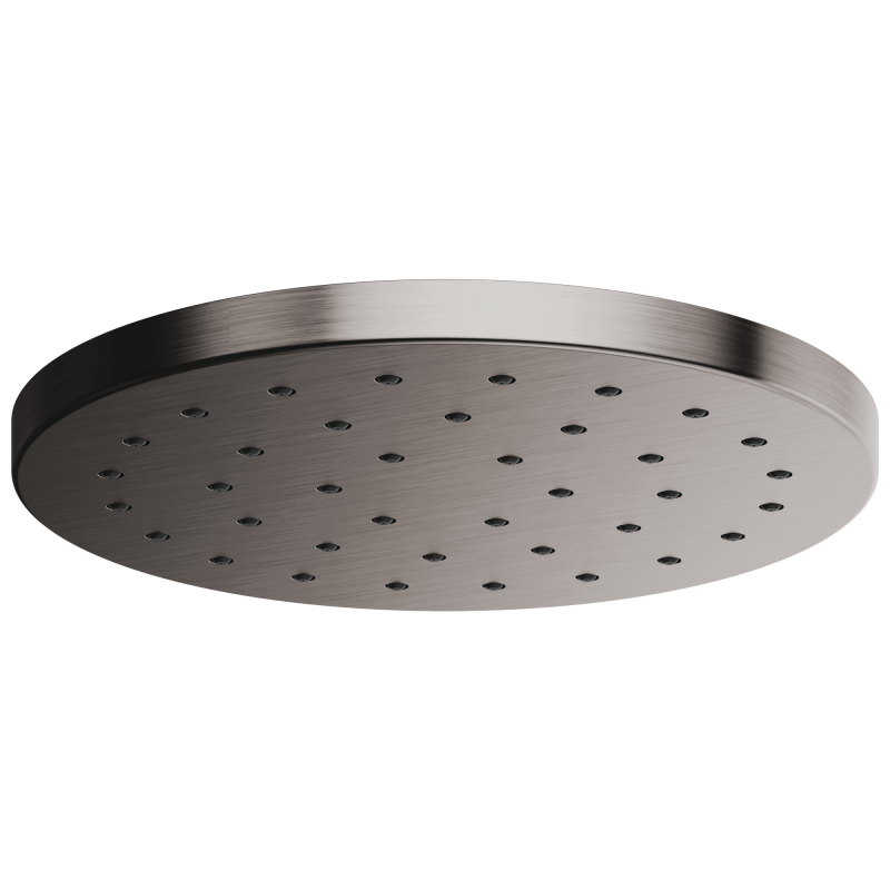 BRIZO Essential Shower 14” Linear Round H2OKINETIC Single-Function Raincan Shower Head 2.5 GPM — Luxe Steel