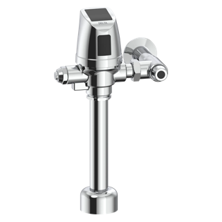 Commercial 81T Electronic Exposed Water Closet Flush Valve with MMO and Dual Flush - Solar Operated — Chrome